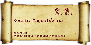 Kocsis Magdaléna névjegykártya